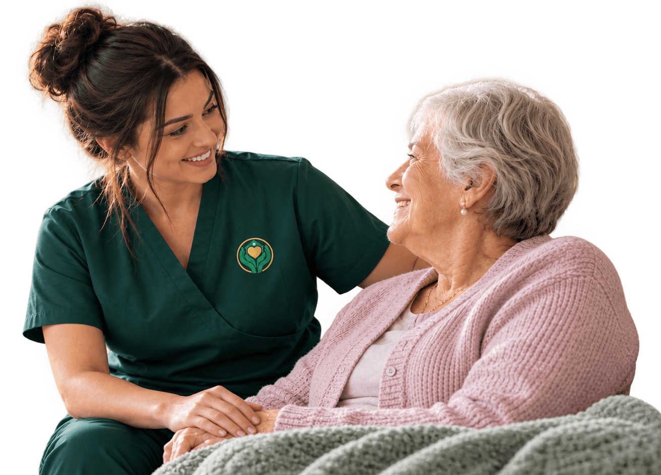 Caregiver offering compassionate in-home care